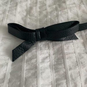 Skinny Leather Bow Belt